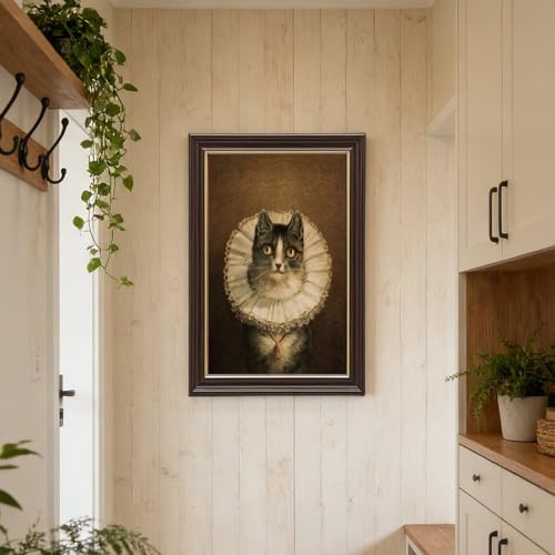 Impression sur toile chat victorien WCYB avec cadre suspendu élégant - 6