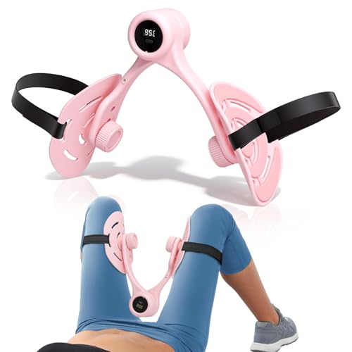 TASZOOS Thigh Exerciser Trainer 360Adjustable Pelvic Floor Muscle Exerciser with LED Display Inner Thigh Exerciser for Women Thigh Workout Equipment for Hip Leg Arm