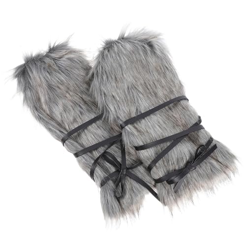 Guêtres chaudes style nordique en fausse fourrure dense de qualité supérieure