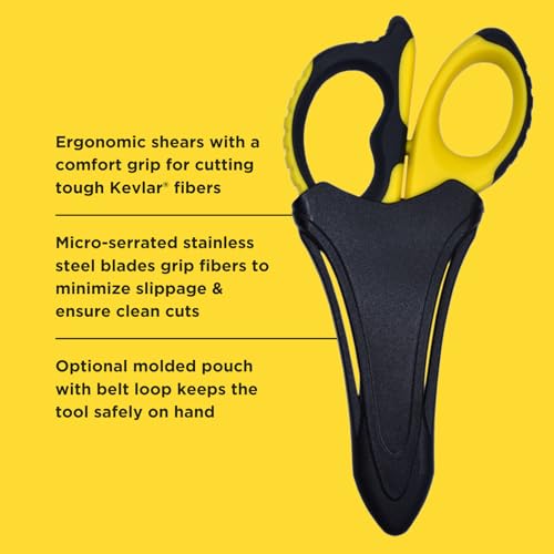 Miller KS-2 Fiber Optic Kevlar Scissors with Belt Loop Pouch, Easily Portable Utility Scissors for Working Electricians and Technicians, 6.0 Inches, 2.8 Ounces by Miller - Image 7