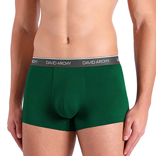 Image of DAVID ARCHY Men's Underwear Ultra Soft Comfy Breathable Bamboo Rayon Trunks in 4 or 7 Pack