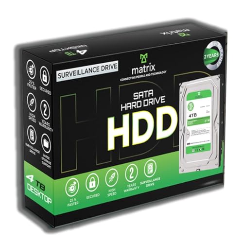 Matrix 4TB SATA Hard Drive for Desktop (HDD) 3.5 Inch SATA 6 GB /s 7200