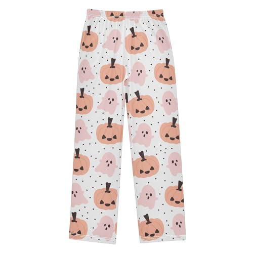 Boys' Pants Halloween Pumpkins Pink Ghosts Dots Long Bottoms Jogger Pants Elastic Waist Trousers with Pockets S-XL - Main Image