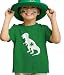 Tstars Irish T-Rex Dinosaur Clover ST. Patrick's Day Gift Toddler/Infant Kids T-Shirt 4T Green