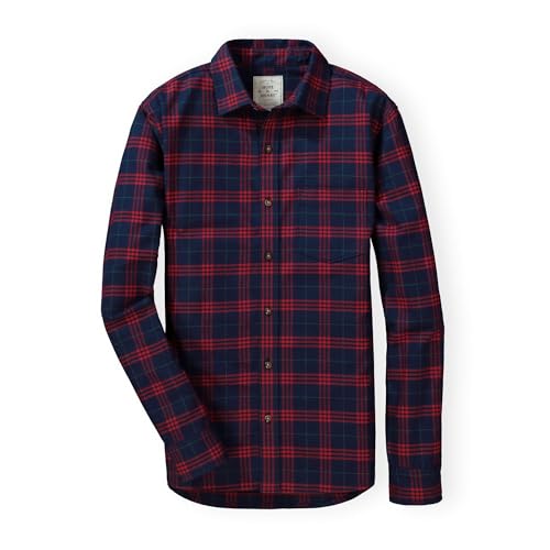 Hope & Henry Men's Brushed Cotton Flannel Button Down Shirt