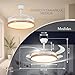 Imagen de PRIME ESSENTIALS® Ventilador de techo 6 en 1 Madera con Luz LED Ajustable 50CM con mando+APP I Ventilador Ultrasilencionso Motor DC + Lampara 66W I 2900 LM I Para techo