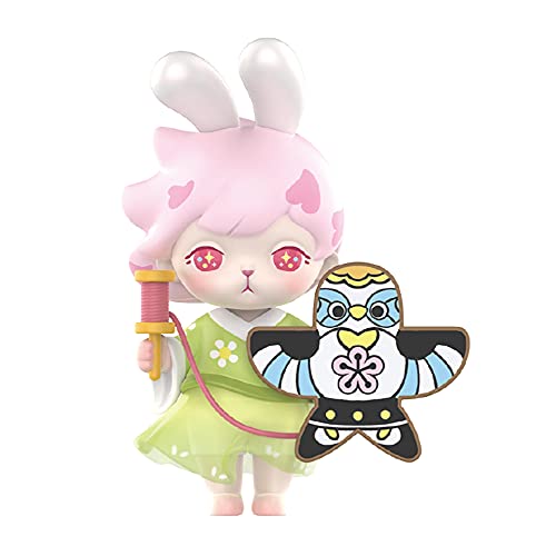 pop mart Bunny Series Collection Zodiac Art Toy Popular Collectible Cute Kawaii Toys Figures Box Gift for Christmas Birthday Party Holiday (Single, Paper Kite)