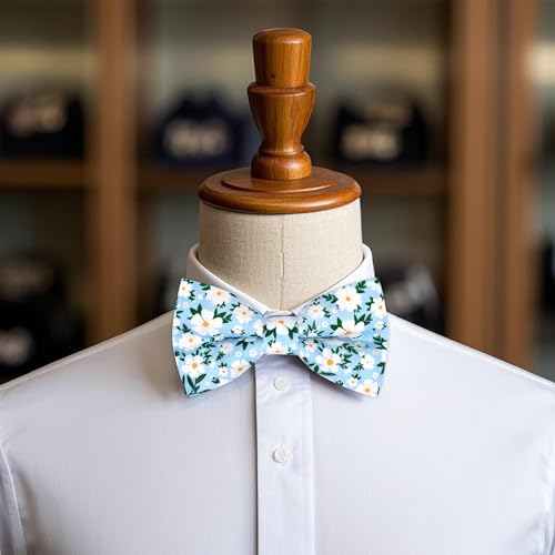 Image of Colorful Fun Pattern Pre-Tied Bow Tie Mens Floral Space Adjustable Bowtie