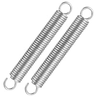 2 Stück 190mm Zugfedern mit Haken, Druckfeder Sortiment, Spannfedern mit Doppelhaken, Stahlfeder Federstahl Sprungfeder für Zelt Wohnwagen Markise Sonnensegel Trampolin Befestigungs Zugfeder