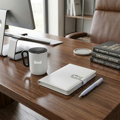 Image of Giftana 3 in 1 Personalized Diary, Pen & 180ml Coffee Mug Gift Set (White)