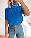 PRETTYGARDEN Summer Tops for Women 2026 Short Sleeve Embroidered Eyelet Shirts Dressy Casual Blouses Spring Fashion Clothes(Brilliant Blue,Large)