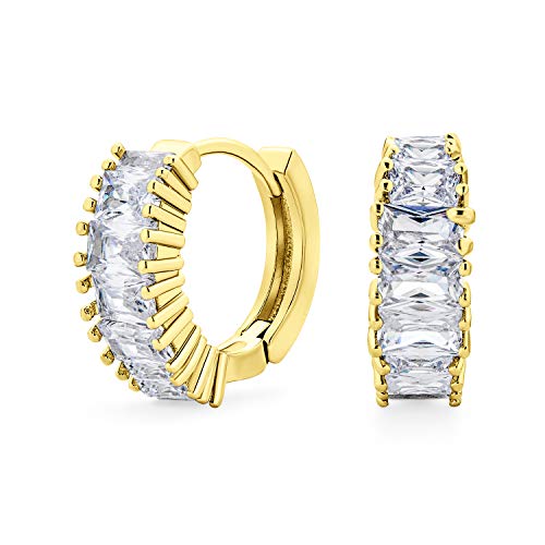 Bridal Aaa Cz Brilliant Emerald Cut Milgrain Edge