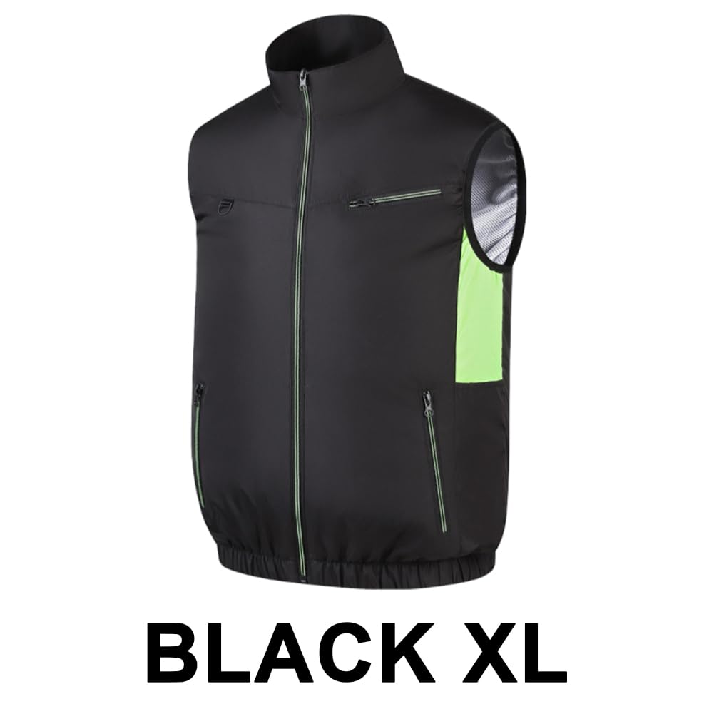 Gilet con Ventilatore Rinfrescante for Uomo e Donna – Gilet Portatile con Condizionamento d'Aria a 3 Velocità, Tessuto Traspirante a Micro-Fori, Rapida Riduzione del Calore
