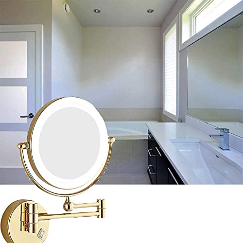 Miroir de maquillage mural col de cygne flexible JCAKES double face