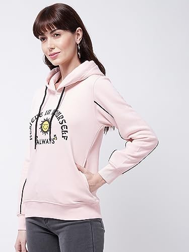 Image of Modeve Women Printed Hooded Sweatshirt for Winter