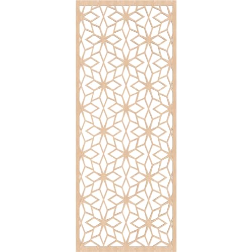 Image of Lake Decorative Pierced Fretwork Wood Wall Panels, 29 3 /8 inchW x 74 3 /8 inchH x 3 /8 inchT, Red Oak