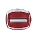 KitchenAid Gourmet 4-Sided Stainless Steel Box Grater for Fine, Medium and Coarse Grate, and Slicing, Detachable 3 Cup Storage Container and Measurment Markings, Dishwasher Safe, 10 inch, Red