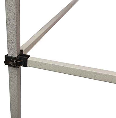 Impact Canopy 10' x 10' Pop-Up Canopy Tent, Carnival Tent Kit with Powder-Coated Steel Frame, Sidewall, and Half Walls, Red/White Stripe