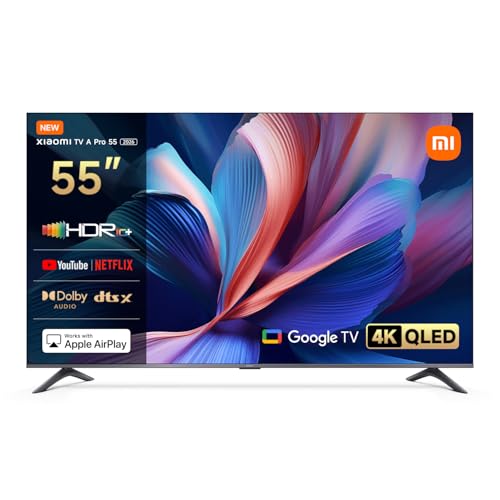 El Mejor Listado de pantallas tcl - los preferidos. 44 XIAOMI TV A Pro 55 2026 | 4K QLED Google TV | Dolby Audio DTS:X + DTS Virtual:X1 | Voice Control | HDR10+ | MEMC | Filmmaker Mode | Apple Airplay