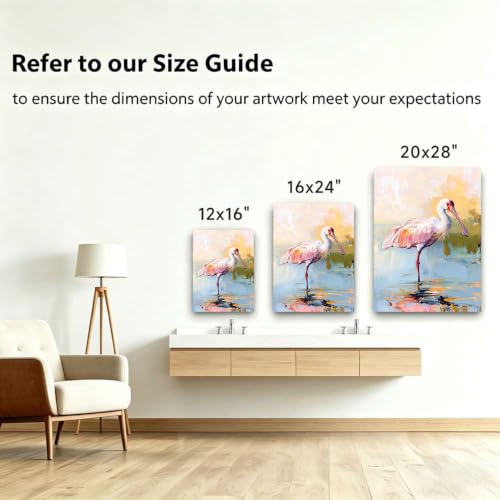 Framed Canvas Wall Art Ready to Hang Decor for Home Wall Decoration 24L X 16W Modern Abstract Animal Bird Impressionist Style by Generic - Used condition - Image 7