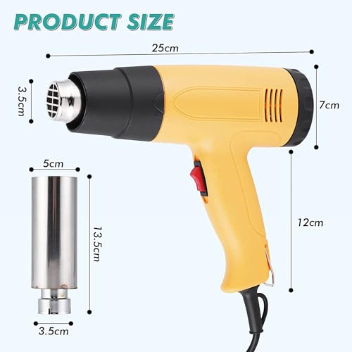 PVC-Kapsel-Schrumpfer, verstellbare Weinflaschenverschlussmaschine, 40-600 ℃ Schrumpfpistole, 1600 W für PVC-PP-POF-Kapseln