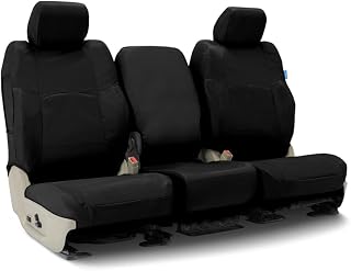 Coverking Custom Fit Seat Cover Designed for Select Ram Models: 1 Row, Ballistic Fabric, Black