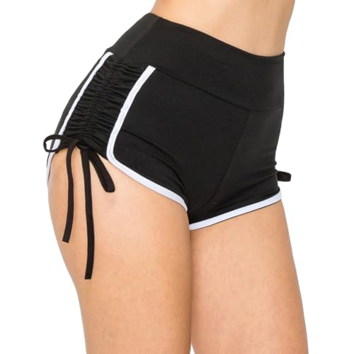 Image of ALWAYS Faux Leather Shorts - High Waist Active Stretch Yoga Short Pants for Women