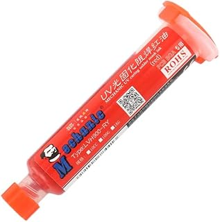 طلاء عازل معالج للحام يجف بالأشعة فوق البنفسجية من ميكانيكك، 10 مل (لون أحمر)