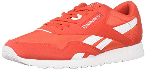Reebok Women's Classic Nylon Sneaker, Canton red/White, 5.5