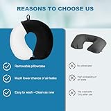 Cirorld Inflatable Travel Pillow, Blow up Neck Pillow for Travel, Compact Travel Neck Pillows for Adults, Lightweight Inflatable Travel Pillow for Airplane with Eye Mask and Earplugs, Black - Image 6