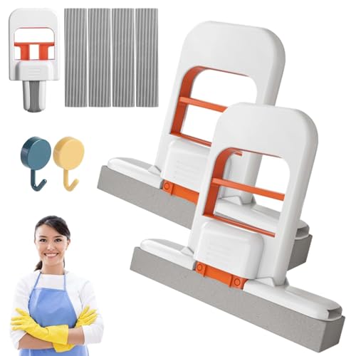 Mini Mop Portable Self-Squeeze Small Mop, Mini Foldable Desktop Mops