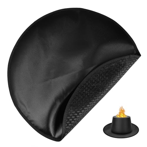 TOGEVAL 防水シリコン焚き火台マット 耐熱防炎ファイヤーピットアクセサリー 屋外用滑り止めグリル保護マット キャンプ焚き火卓上用