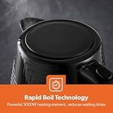 Geepas 1.7L 3KW Cordless Electric Kettle, 900W 2 Slice Bread Toaster Combo Set | 360° Rotational Base Concealed Heating & Otter Control 7 Level Browning Control Crumb Tray Premium Design, Black | Opus - Image 6