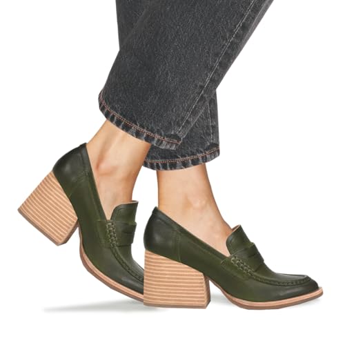 Image of MOOMMO Women Chunky Platform Loafers Pumps Round Closed Toe Slip On Penny Loafers Suede Block High Heels Oxford Shoes Formal Classic Thick Heel Dress Loafer Office Ladies Vintage Comfort 4-11 M US