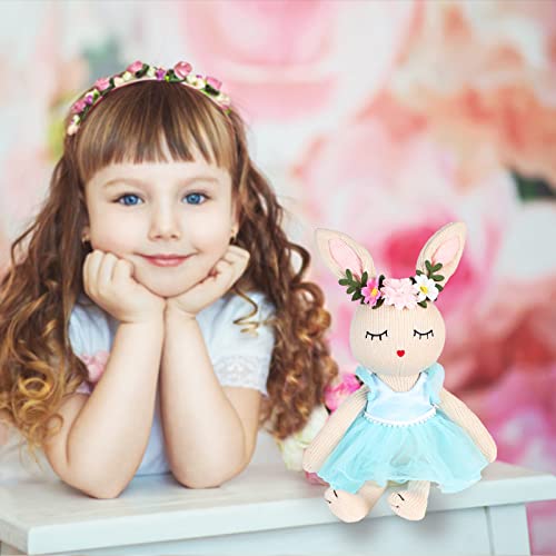 Justqunseen Ballerina Doll Handmade Stuffed Animal Bunny Stuffed Animal Bunny Plush Animal Doll, Plush Toy Bunny Stuffed Animals For Girls Easter Stuffed Animal On Birthday Christmas Easter #TOP5