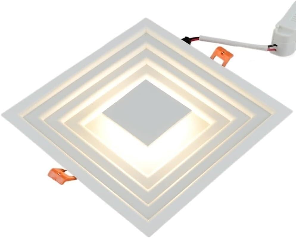 Luminaire encastré 12W blanc chaud robuste et plat à haute résistance au feu