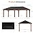 Modern Shade Tranquil Grove Wood Gazebo 12' x 24', Permanent Grill Gazebo with Galvanized Steel Hardtop Roof, Cedar Framed Wooden Pavilion for Garden, Backyard