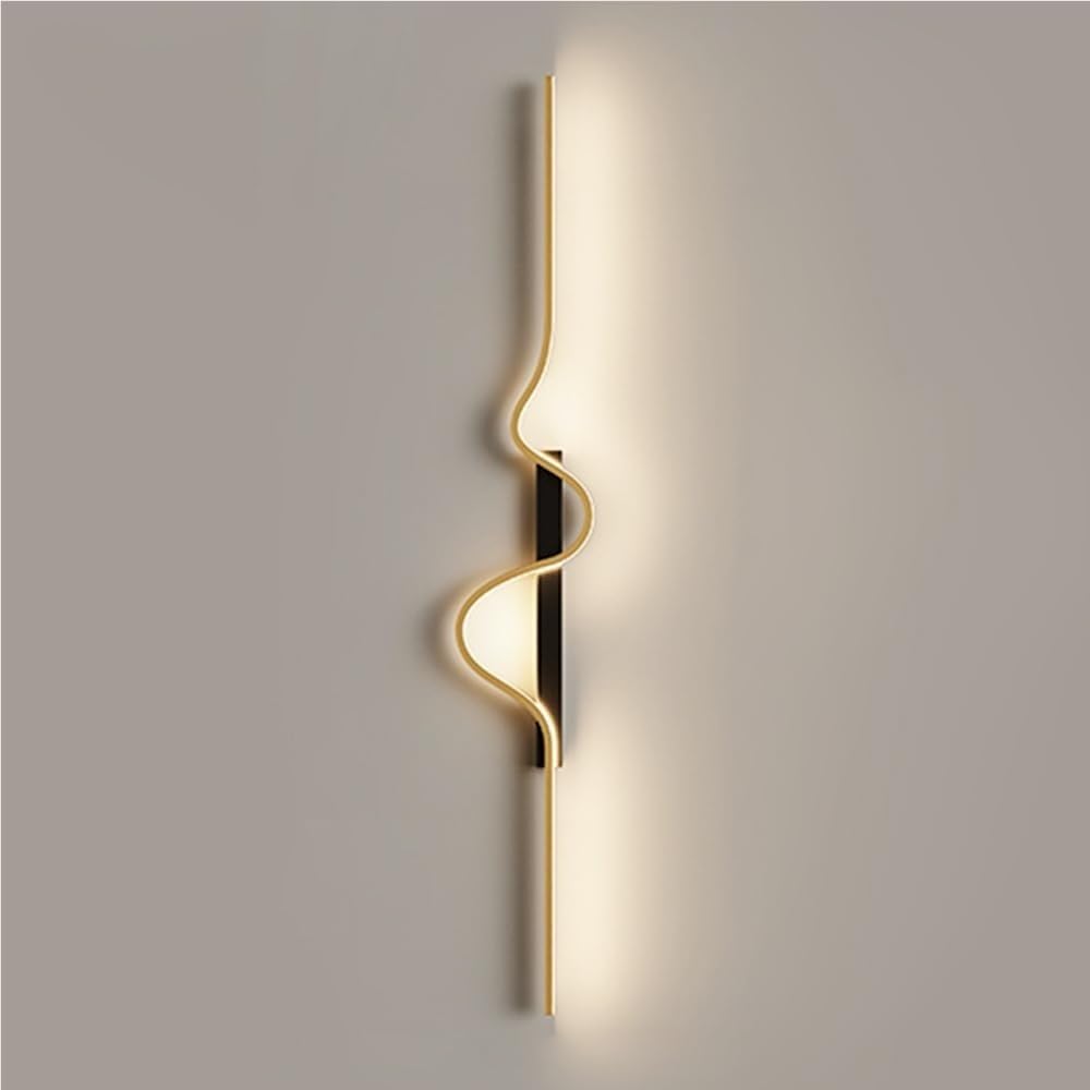 SXECAEPS Modern Minimalist Linear Wall-Mounted Light Decor Indoor Hardwired Wash Wall Sconce Lamp for Living Room Bedroom Hallway Corridor Conservatory(3000K,100cm)
