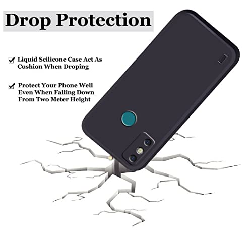 Image of A rtistque Liquid TPU Silicone Matte Shockproof Flexible with Camera Protection Soft Back Cover Case for Tecno Spark Go 2020 - Black