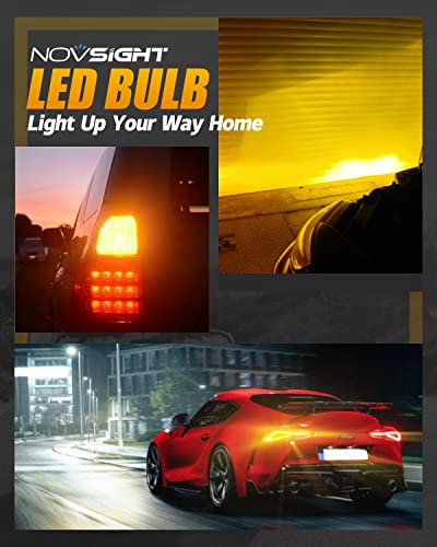 Novsight 3156 3157 Led Amber Turn Signal Bulb, 300% Bright 4157 3057 Led Bulb Replacement For Rear/Front Turn Signal, Pack Of 2 #TOP4