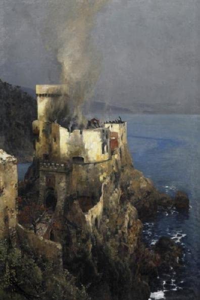 Tableau Finale an Der Italienischen Riviera d'Eugen Felix Prosper Bracht poster chambre 60x90cm