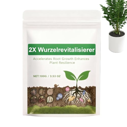 Polvere per il Radicamento delle Piante,100g di Fertilizzante Organico con Nutrienti Stimolanti,Acceleratore di Crescita Radicale | Per la Crescita in Giardino Albero Orchidea Terreno e Acqua
