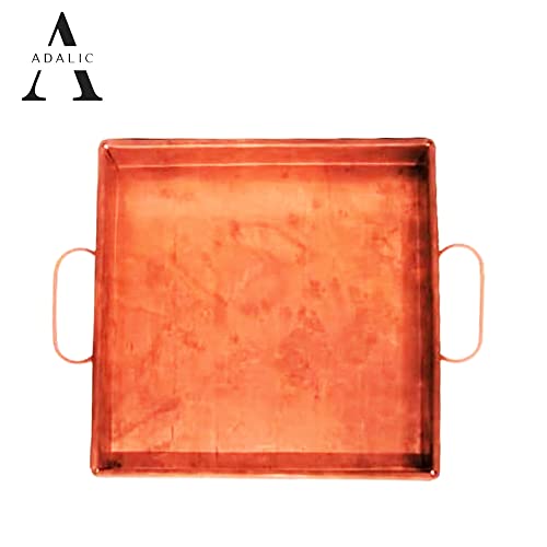 Image of Havan kund Pure Copper with Handle On Both Side, for Yagya Kund, Deepawali Pujan, Grah Puja,Birth, Marriage and Temples, Kund for Pooja and Yagya for Hindu Ritual (10 INCHES)