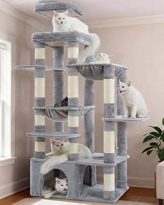 Heybly árbol para gato 180 cm con varios niveles y rascadores de sisal