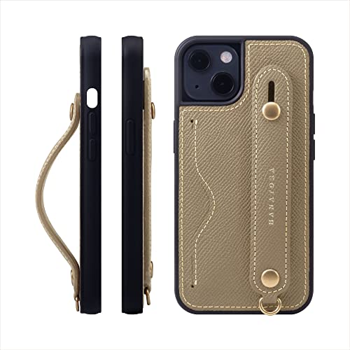 HANATORA for iPhone 14 �P�[�X �{�v �ϏՌ� �w�ʃx���g �J�[�h�|�P�b�g �X�}�z�P�[�X �X�}�z �X�^���h�@�\ �l�b�N �X�g���b�v �t�� �G���{�X���U�[ �M�t�g �}�O�l�b�g�Ȃ� �g�[�v NCGH-14-Taupe