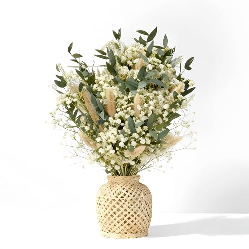 Ramo de Flores Secas Naturales Verde Boho miniatura 1