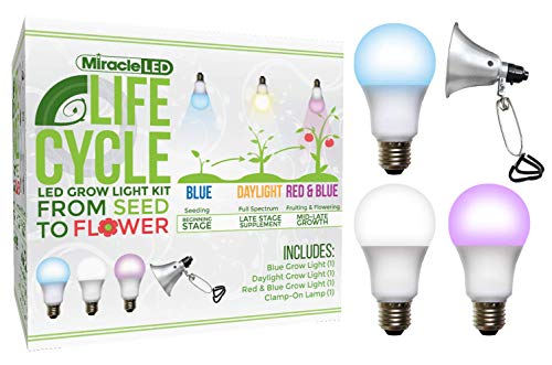Miracle LED from Seed to Flower Life Cycle Grow Kit with Three Ultra Grow Stages