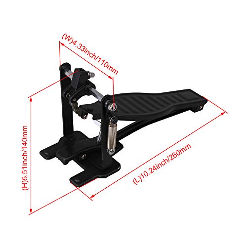Pedal para Batería de Aluminio 140x240mm con Resorte Izquierdo miniatura 4