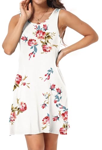 Image of Short /Long Sleeve Women's Cold Shoulder Dress with Pockets Casual Swing T-Shirt Dresses