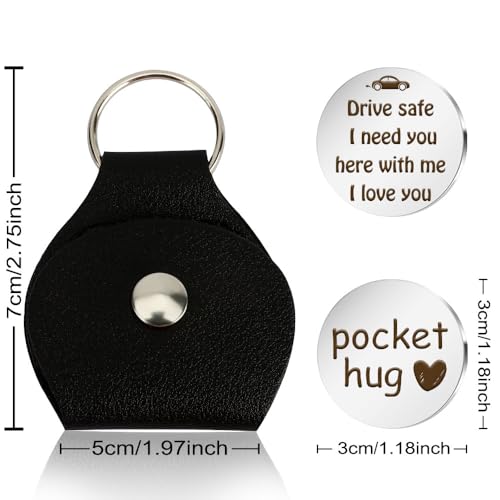Image of Drive Safe Gift for Him Gifts Pocket Hug I Love You Gifts for Boyfriend Husband Dad Couple Gift Birthday for Boyfriend Ideas for Dad Mom Sister Daughter Son Presents Favor Easter Basket Stuffers